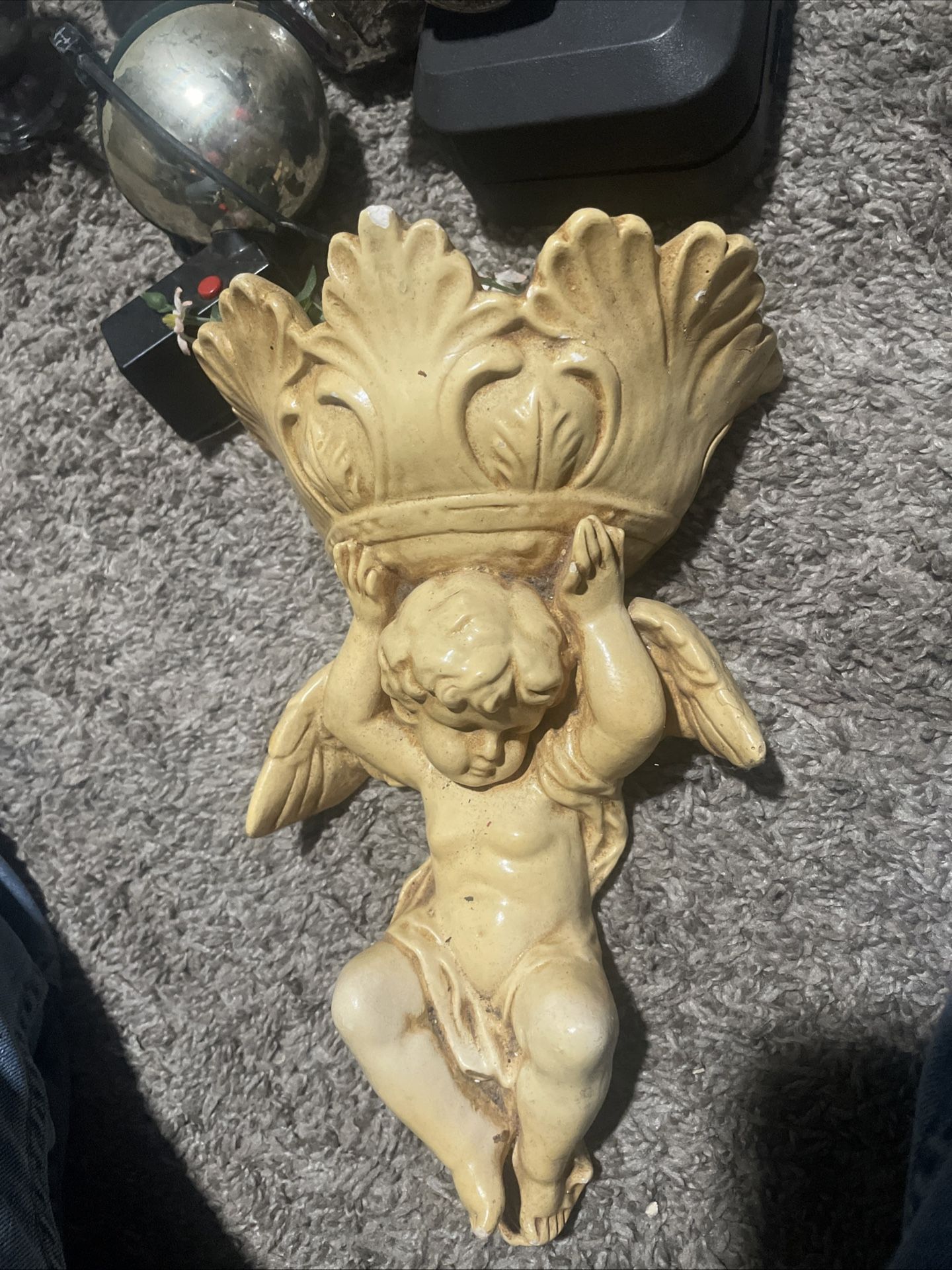 Ceramic Angel Cherub Planter