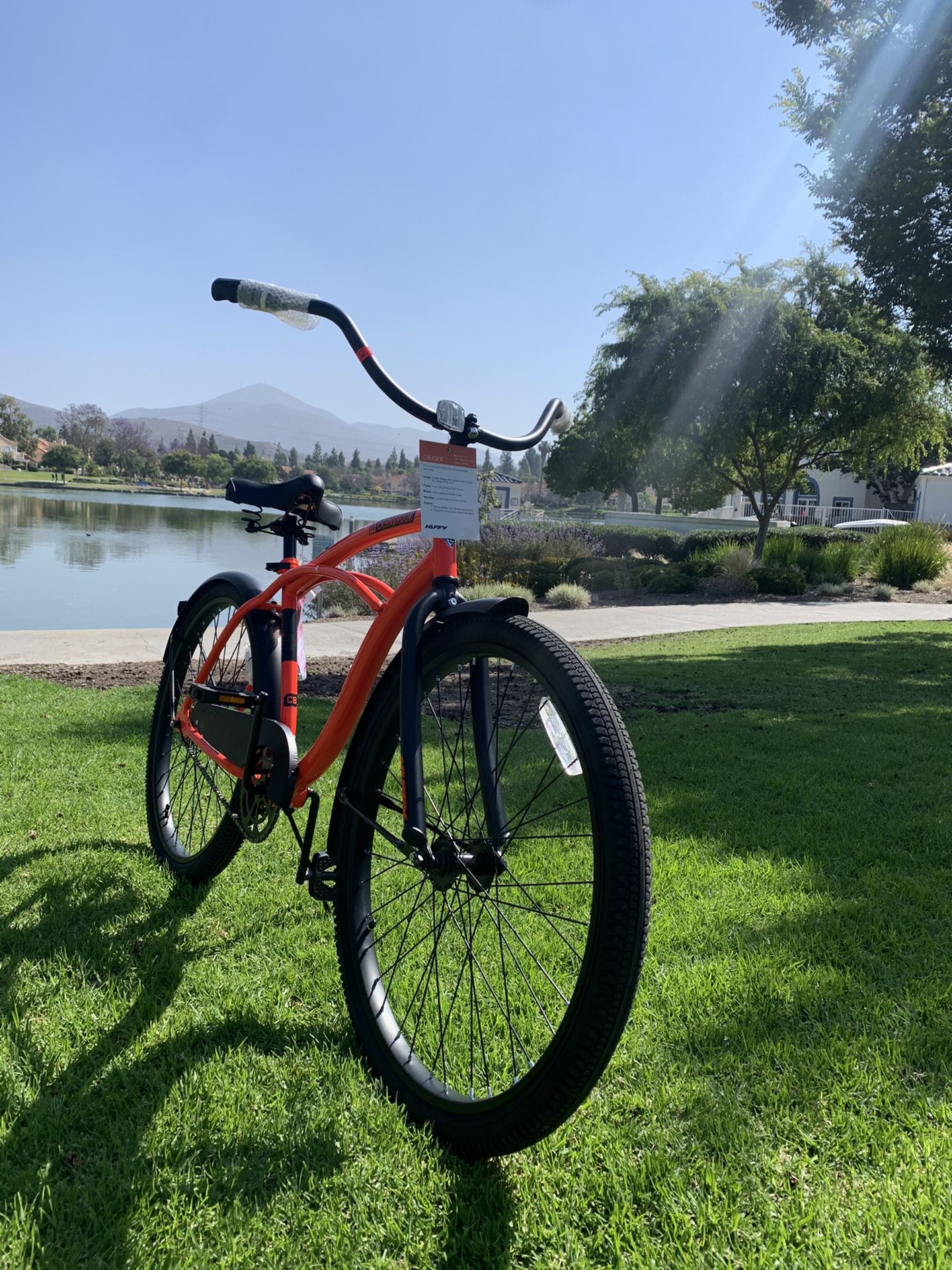 New Awesome Men's Hot Orange Beach Cruiser Bike Bicycle