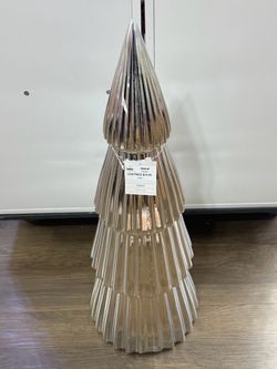 Glass Christmas Tree Decorative Figurine