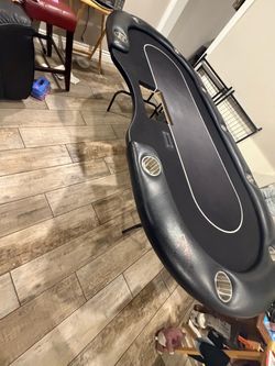 Poker table with chip tray