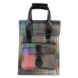 Dr. Martens Tartan Plaid Clash Leather Backpack Punk Multi-Color Unisex Bag