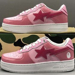 Pink Bape Shoes 