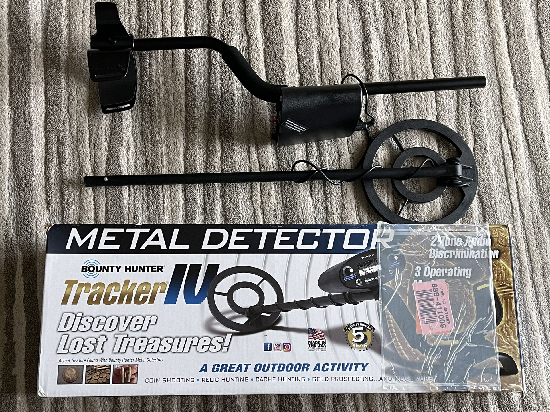 Bounty Hunter TK4 Tracker IV Metal Detector with 8-inch Waterproof Coil