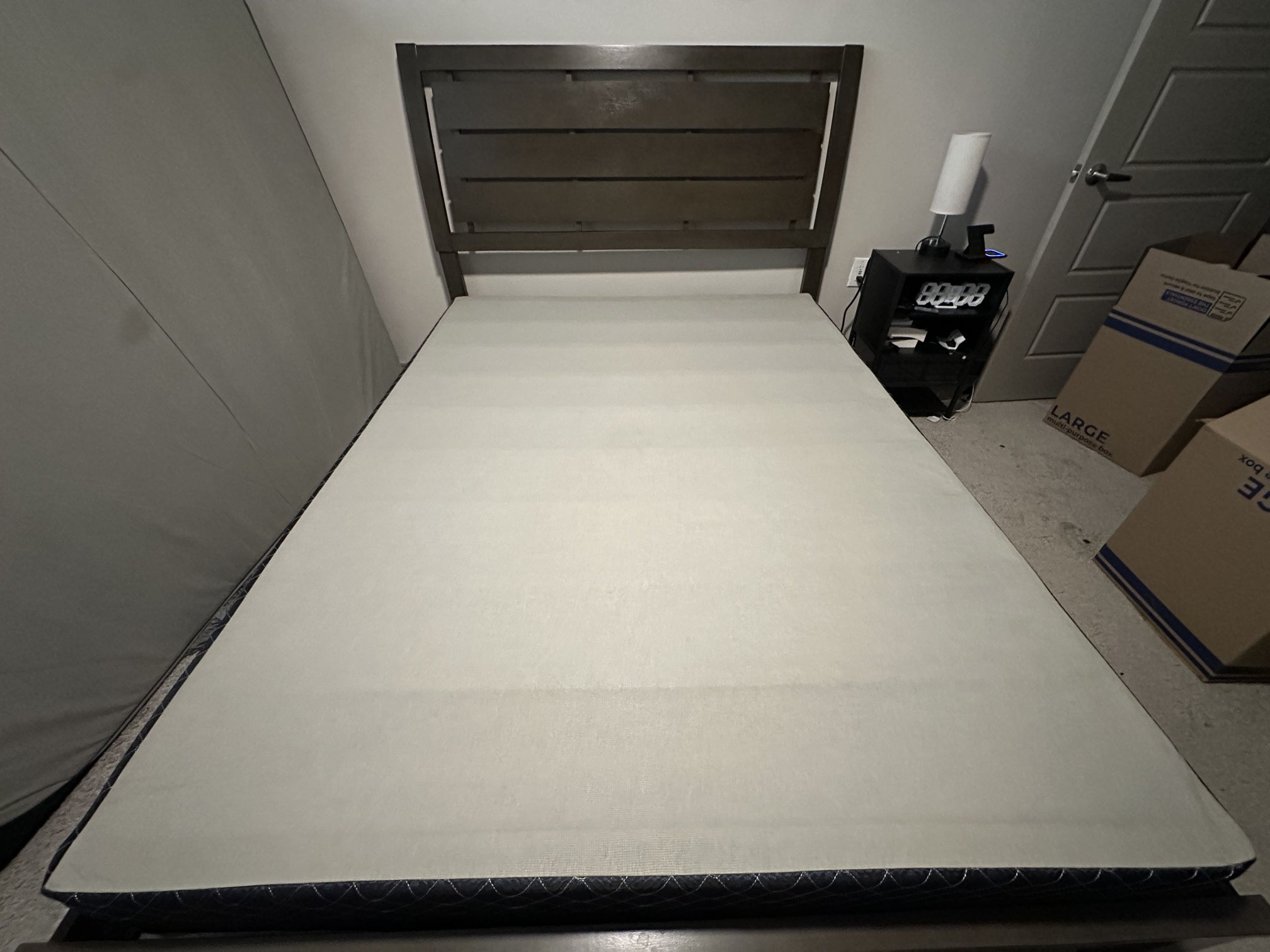 Queen bed Frame With box  Spring
