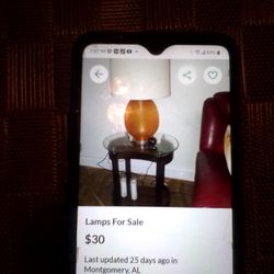 2 Lamps for Sale