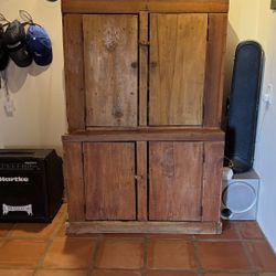 20th century American primitive stepback cabinet - 1920s 30s
