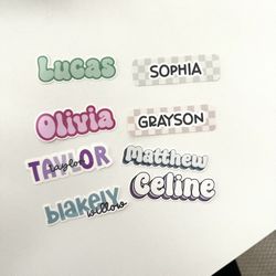 Custom name labels stickers back to school 
