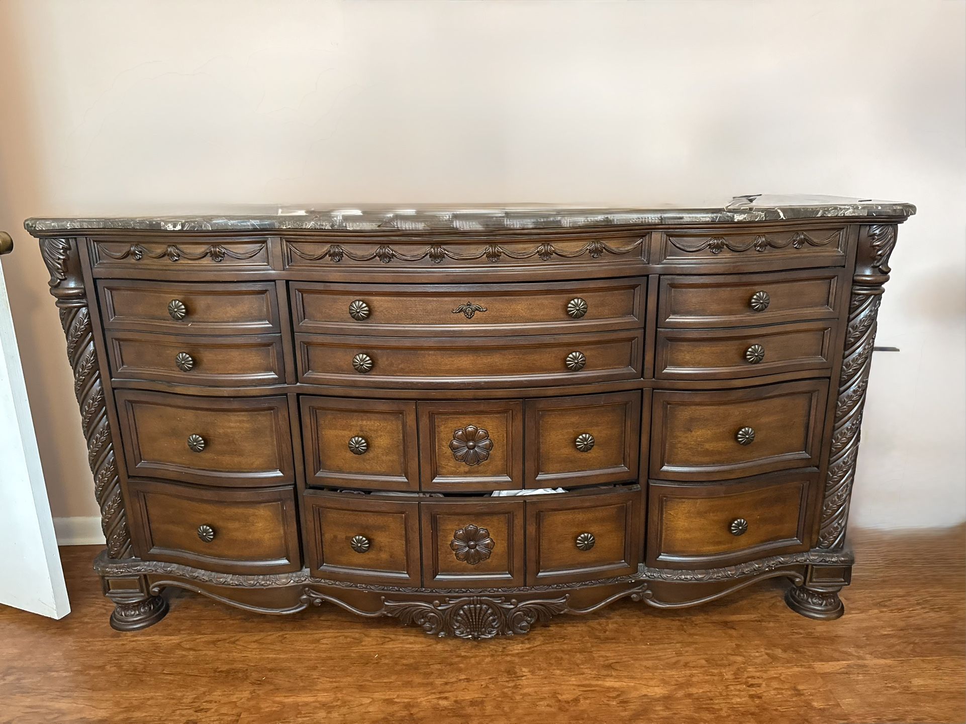 Ashley North Shore  Dresser  And Two Night Tables