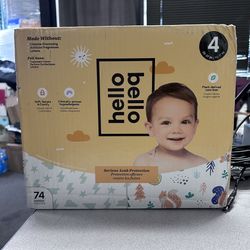 Hello Bello Club Box Diapers -Bolt Babes & Woodland Animals - Size 4 (74ct)