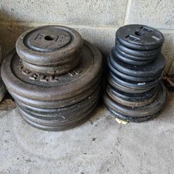 240lbs standard 1" weights & bars