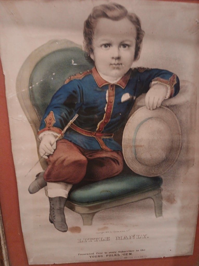 Currier & Ives Original Antique 1874 Hand Colored Lithograph 11×15