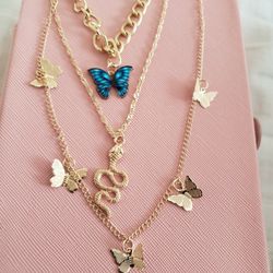 3 Layered Necklace..19in Long