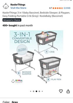 Baby Bassinet, Bedside Sleeper and Playpen