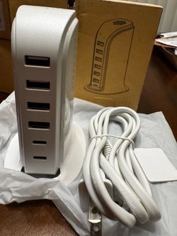 6-Port USB Charging Tower Station