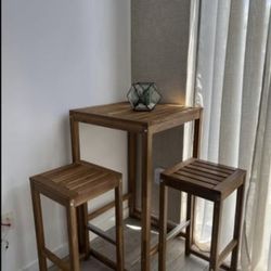 Ikea Bar table and 2 bar stools