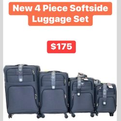 New 4 Piece Softside Luggage Set