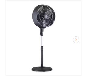 18 in. 3-Speed Wide-Angle Oscillating Outdoor Misting Fan and Pedestal Fan for Cool Down 500 sq. ft. - Black