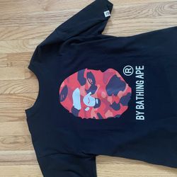 Black And Red Bape Shirt