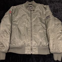 Mens 2XL US Army 1st Infantry Division Big Red One Bomber Jacket
