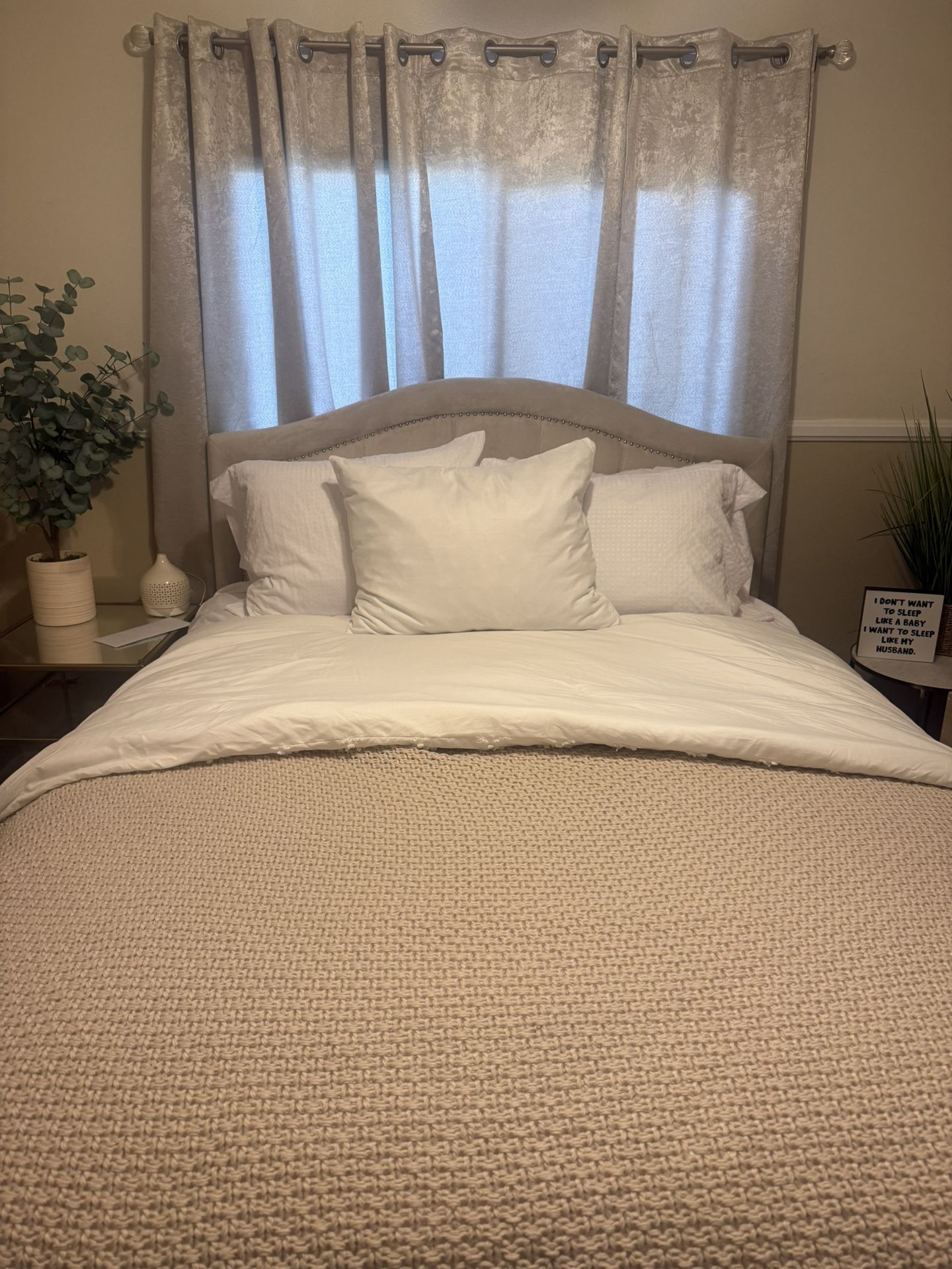 Brand New Queen Headboard Mattress And Box spring