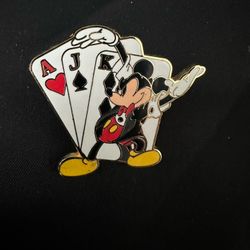 Disney Mickey In Tuxedo Playing Cards Trading Pin