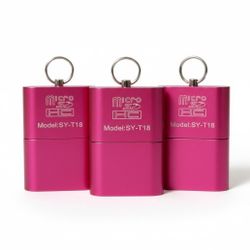 [3 Pack] Rose Pink Portable Mini USB 2.0 Micro SD TF Memory Card Reader Adapter. Open Box Cases may have scuffs or Blemishes. This item is a Portable 