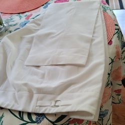 White Lined Womans Pants 14 By DressBarn  Like New