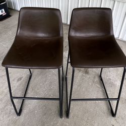 Leather High Top barstools 