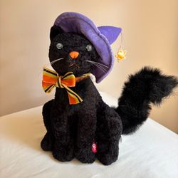 Halloween Decoration - Black Cat with Meowing