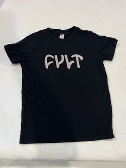 CULT BMX Tee Boys Sz 10 Black Shirt