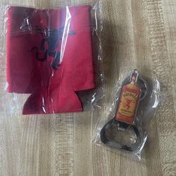 Fireball Key Chain Bottle Opener And Beer Cuzzie