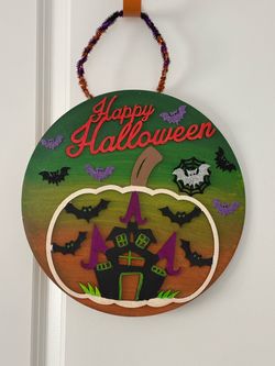 Halloween house door hanger