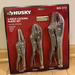 Husky 3-Piece Locking Pliers Set