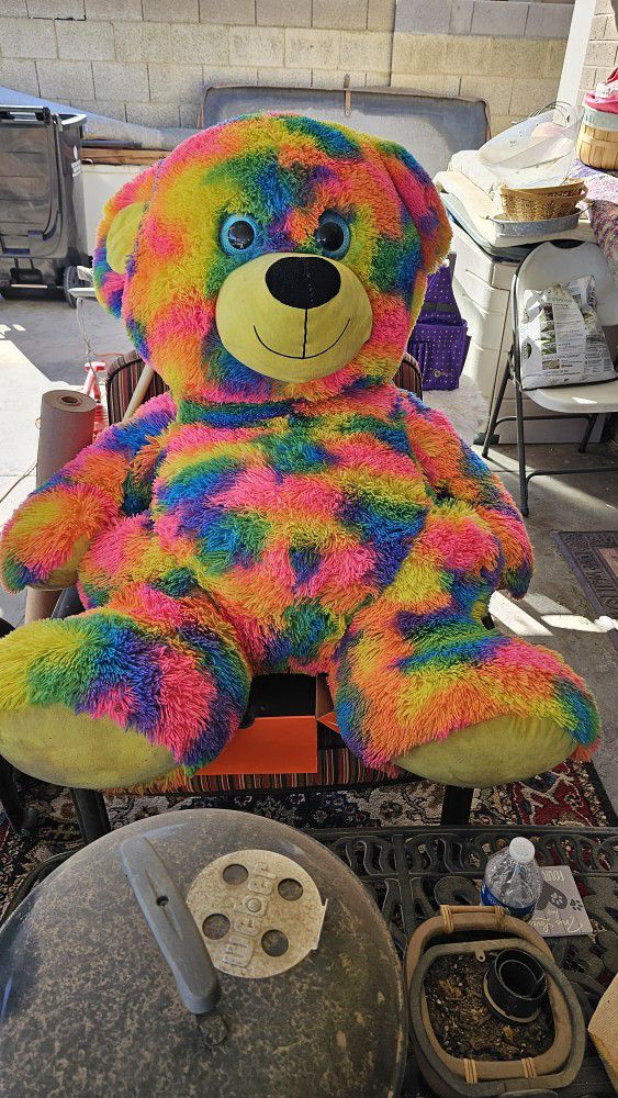 Giant Rainbow Teddy Bear