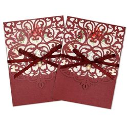 New Laser Cut Invitations, 40pcs Wedding Invitation with Envelope, Blank Inner Sheet & Rsvp Cards, Quinceanera Invitations for Wedding Invite