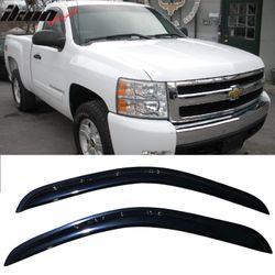 Fits 2007-2014 Chevy Silverado GMC Sierra Standard Cab Acrylic Window Visors 2PC