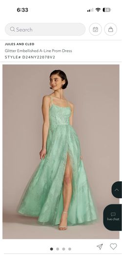 Glitter Embellished A-Line Prom Dress size 4