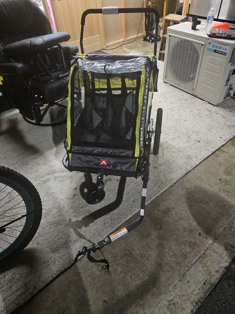 Allen Sports Deluxe Two Child Bike Trailer/ 3 Wheel Jogging Stroller