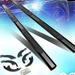 Black 4” Tubes Oval Running Boards For 16-21 Honda Pilot 4 door