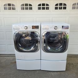 LG WASHER AND GAS DRYER 