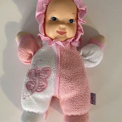 Goldberger Fuzzy Fleece Baby Doll with Butterfly (Retired)