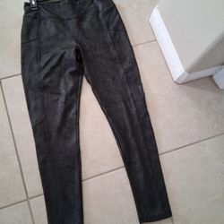 Leather Look Leggings. New. Sz Medium.  