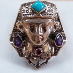 Sterling Silver and Mixed Stones Ring