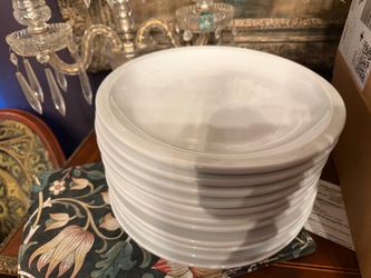 White Ceramic Dinner Plates Set