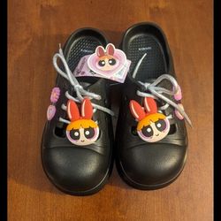 Miniso Discontinued powerPuff Girls Crocs Style Shoes Slippers Vinyl Black Bloss