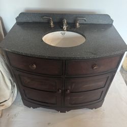 Dark Wood Modern Vanity!!