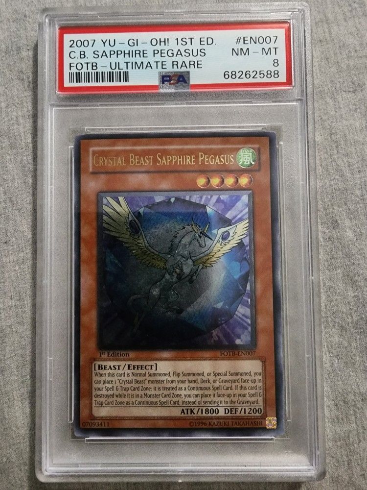 Crystal Beast Sapphire Pegasus Ultra Rare 1st Edition PSA 8