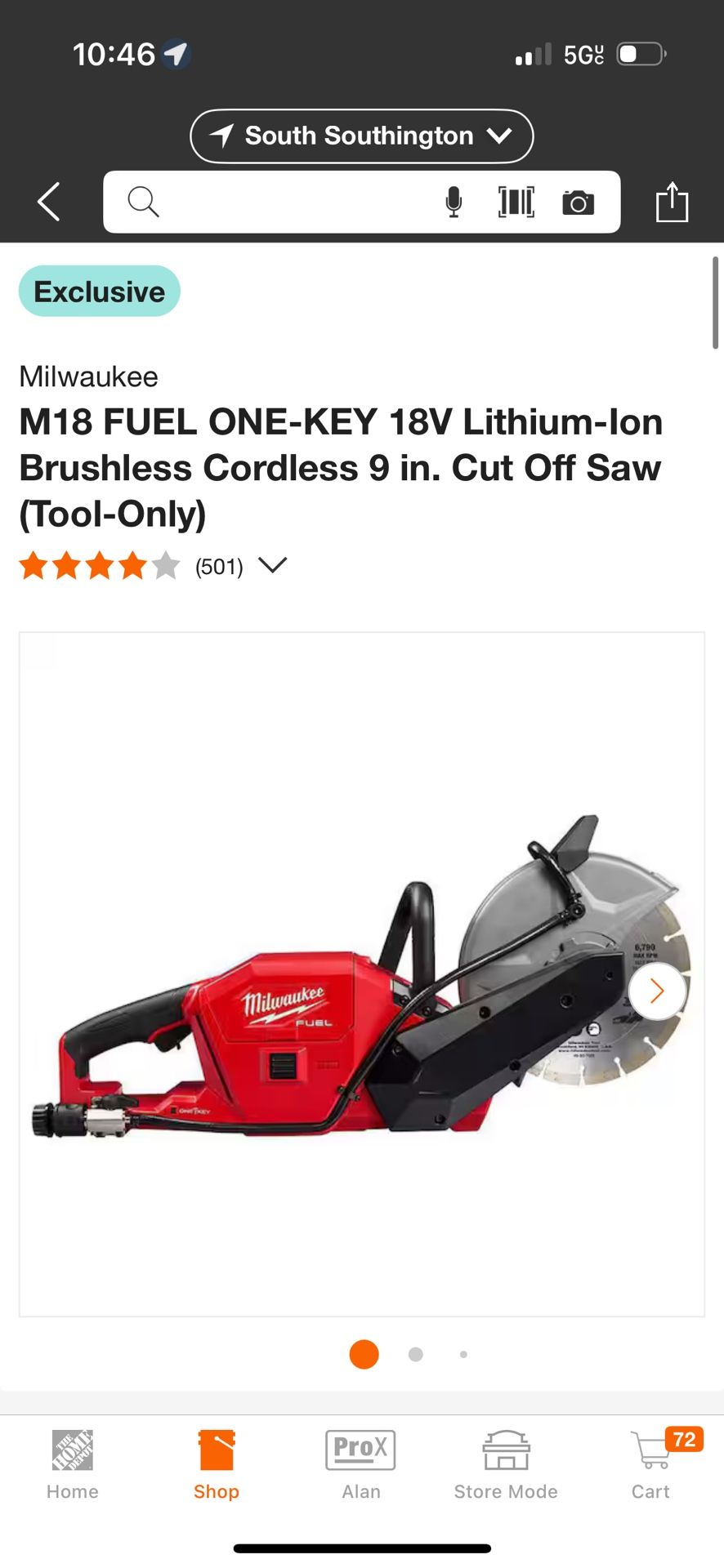 Milwaukee 18v Cut Off Saw