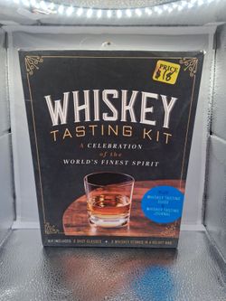 Whiskey Tasting Kit – Shot Glasses + Whiskey Stones + Guide (New)