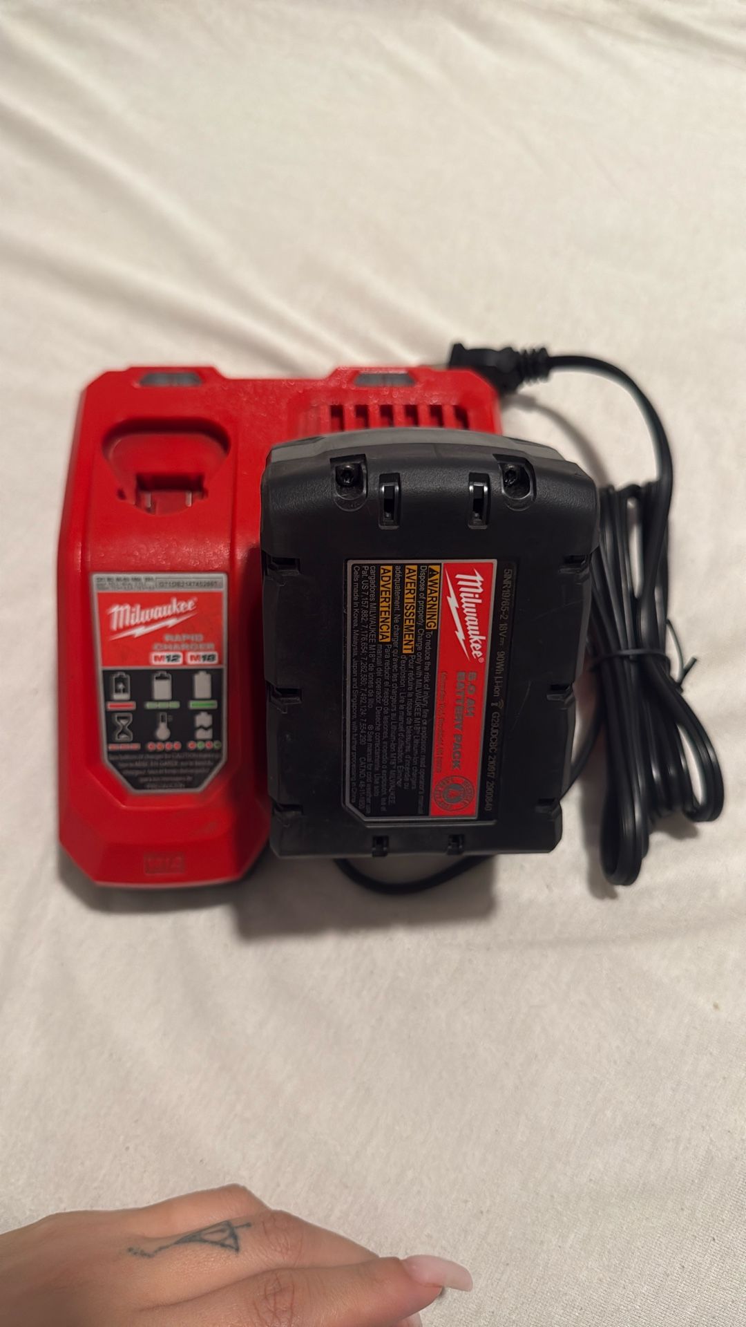 Milwaukee M18 Battery And Charger 